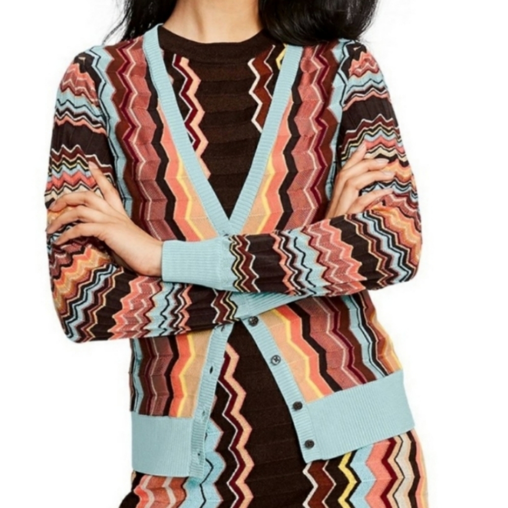 Missoni Zig Zag Chevron Stripe Cardigan Sweater